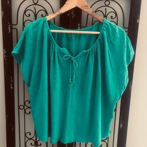 Ann Taylor sleeveless top with small rope tie